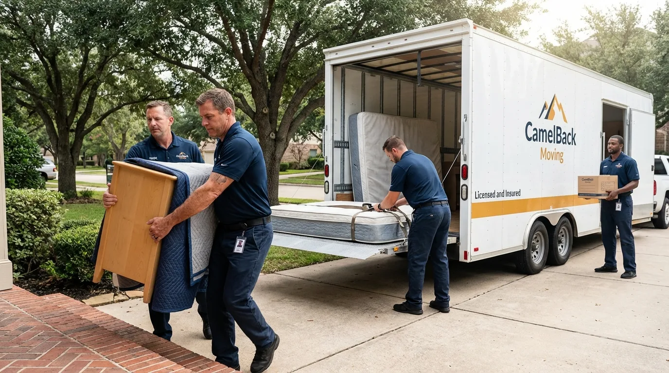 Crew loading residential truck for cross-state move from Mount Vernon, KY
