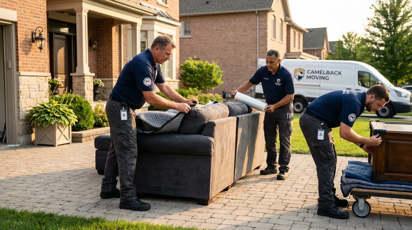 Large estate moving crew wrapping furniture in Mount Vernon, KY